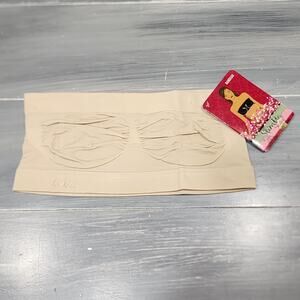 MeMoi Strapless Seamless Bandeau Bra‎ Shaper Nude Small MSM-113